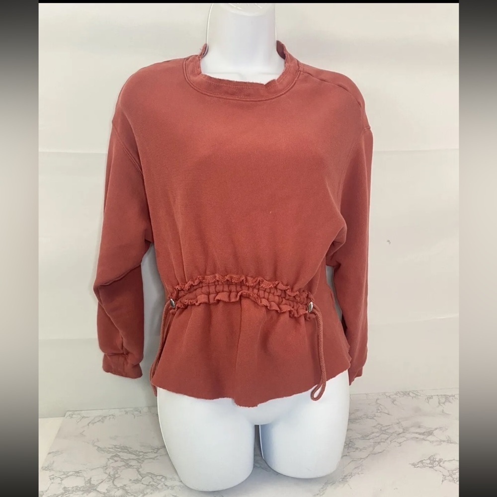 Current Elliott Sweater Womens 1X Chunky Knit Raw Hem Long Sleeve Waist …​